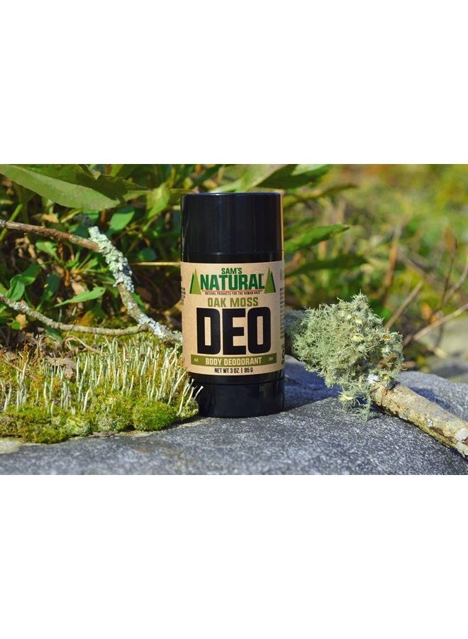 Deodorant - Oak Moss - Aluminum Free DEO - No phthalates, parabens, sulfates, or dyes - Made in New Hampshire - For Men, Women, Unisex - Vegan, Cruelty Free - 3 oz
