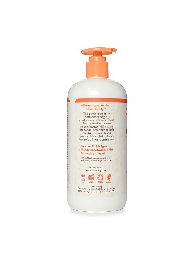 Detangling Conditioner, Natural Conditioner with Plant Derived Formula, Hair Conditioner with Essential Oils and Extracts, Suitable for Whole Family, Tangerine, 17 fl oz.