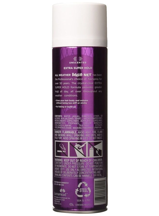 Extra Super Hold Professional Hair Spray Unscented 11 oz(Pack of 3)