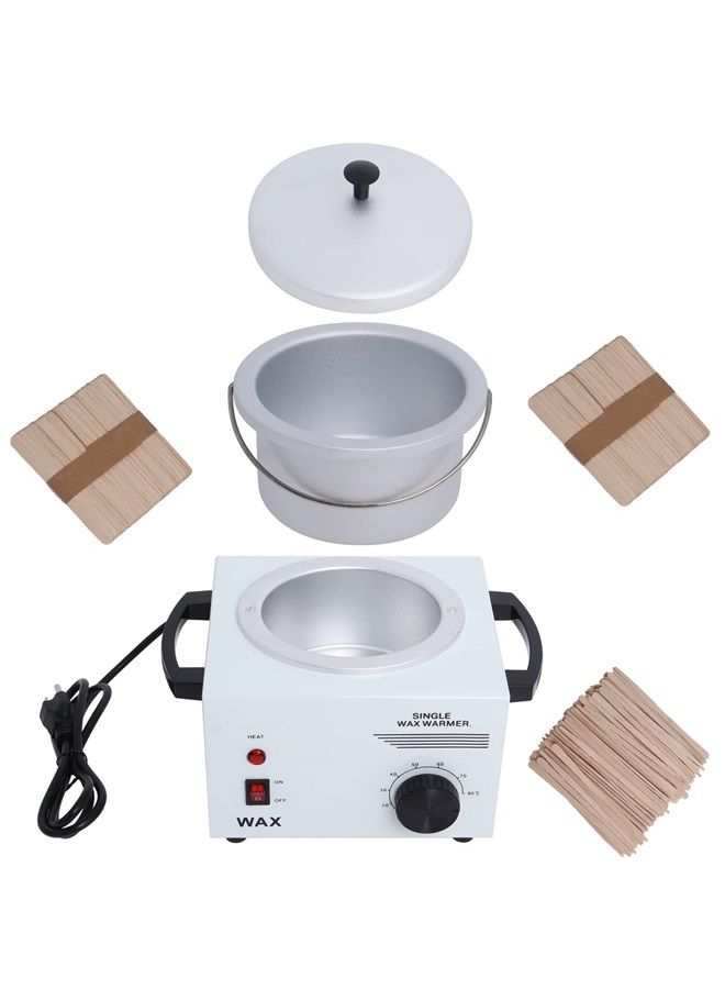 𝟐𝟎𝟐𝟑 𝙐𝗽𝒈𝒓𝒂𝒅𝒆𝒅 Single Pot Electric Wax Warmer Machine for Body Hair Removal Hot SPA Aluminum Heater with Wooden Wax Sticks