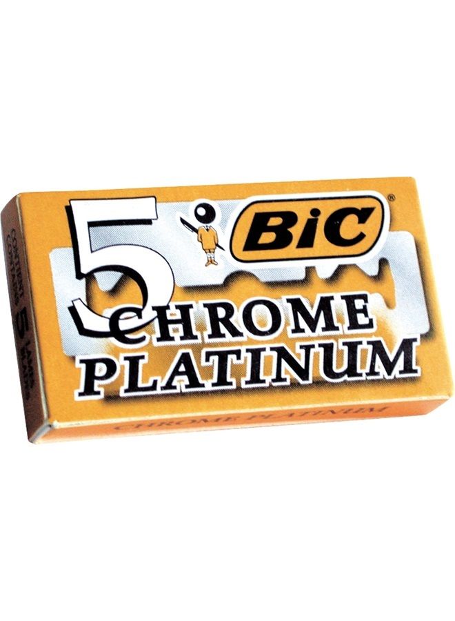 Chrome Platinum Double Edge Safety Razor Disposable Single Blades (100 Pack)