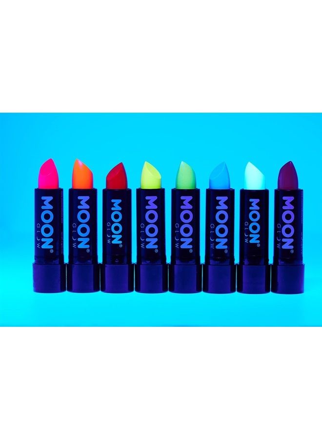 Blacklight Neon UV Lipstick 0.16oz Intense Set of 8 colors – Glows brightly under Blacklights/UV Lighting!