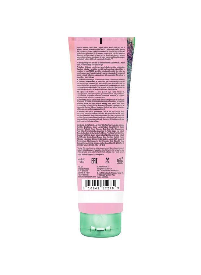 Vacay Vibes Tanning Lotion – Indoor/Outdoor Tropical Bronzing Cocktail Infused with Skin Quenching Watermelon and Guava Extracts, plus Electrolyte Enhanced Coconut Water – 8.5 oz.