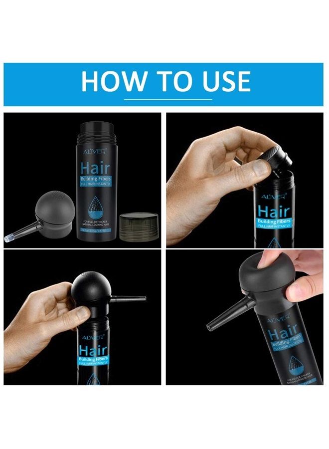 Hair Fibers for Thinning Hair With Spray,Undetectable Natural Formula,Thicker Fuller Hair in 15 Seconds,Instantly Conceal & Thicken Thinning or Balding Hair Areas for Men & Women,0.97Oz Medium Brown