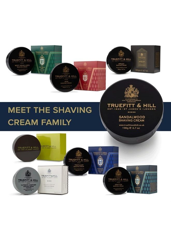 Shaving Cream Bowl - Sandalwood | Smooth Glide for Incredibly Close, Yet Comfortable Hydrating Shave, 6.7 ounces
