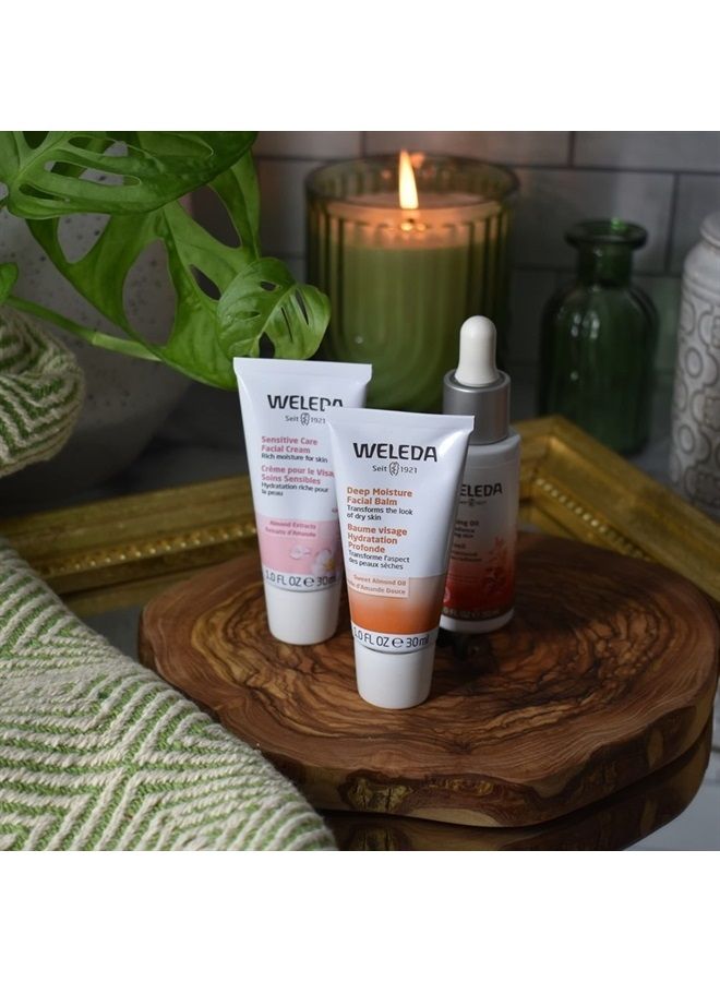 Deep Moisture Facial Balm, 1 Fluid Ounce, Plant Rich Moisturizer with Sweet Almond Oil