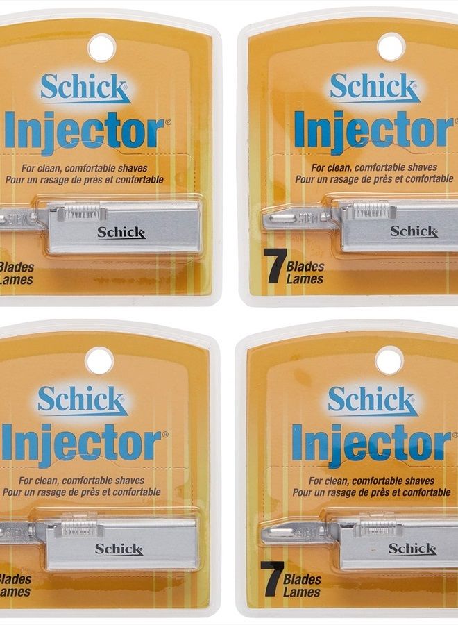 Injector Razor Blades, 4 Count (Pack of 1)