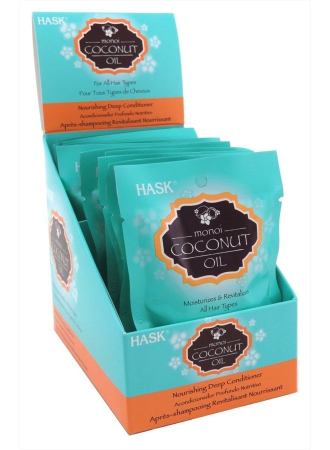 Hask Pks Monoi Coconut Oil Deep Conditioner (12 Pieces) Disply