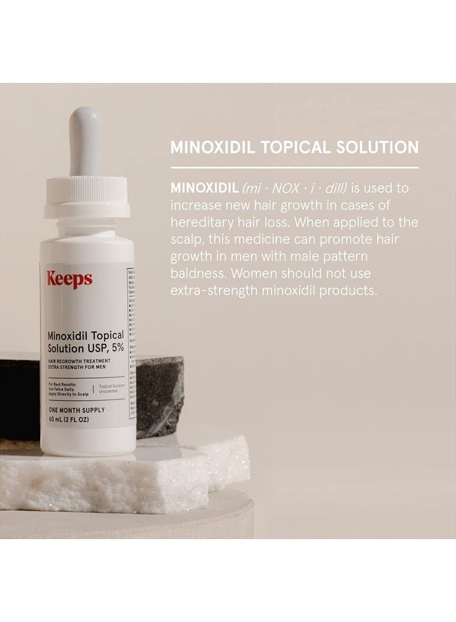Extra Strength Minoxidil for Men Topical Hair Growth Serum, 5% Solution Hair Loss Treatment - 3 Month Supply (3 x 2oz Bottles with Dropper) - Slows Hair Loss & Promotes Thicker Hair Regrowth