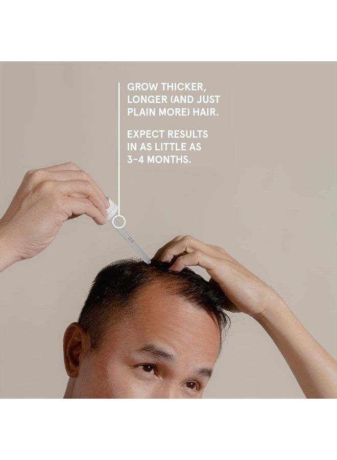 Extra Strength Minoxidil for Men Topical Hair Growth Serum, 5% Solution Hair Loss Treatment - 3 Month Supply (3 x 2oz Bottles with Dropper) - Slows Hair Loss & Promotes Thicker Hair Regrowth