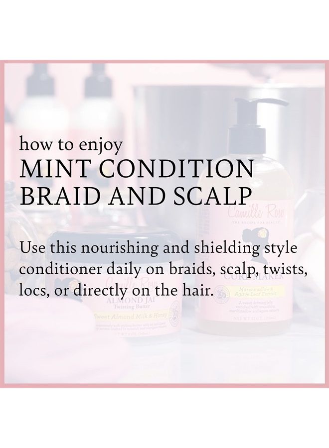 Mint Condition Braid + Scalp Spray to Hydrate, Reduce Breakage, and Provide Relief from a Dry, Itchy, Flaky Scalp | With Aloe Vera and Sea Moss