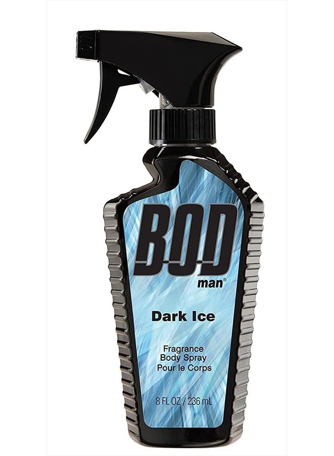 BOD Man Fragrance Body Spray, Dark Ice, 8 Fluid Ounce