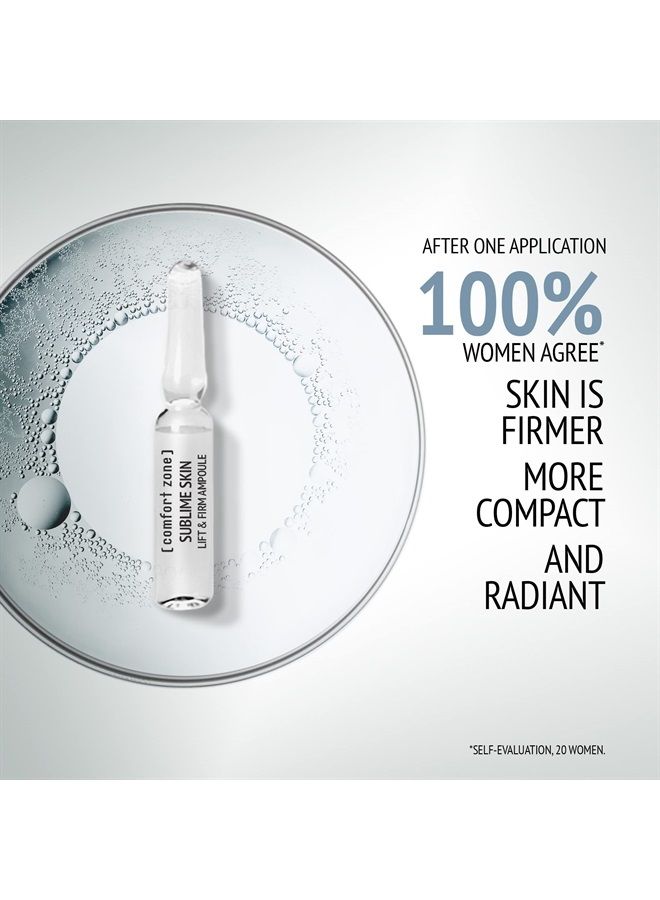 [ comfort zone ] Sublime Skin Lift & Firm Ampoules, With Anti-Wrinkle Peptide And Macro Hyaluronic Acid, Firm, Plump And Smooth, 7 ct.
