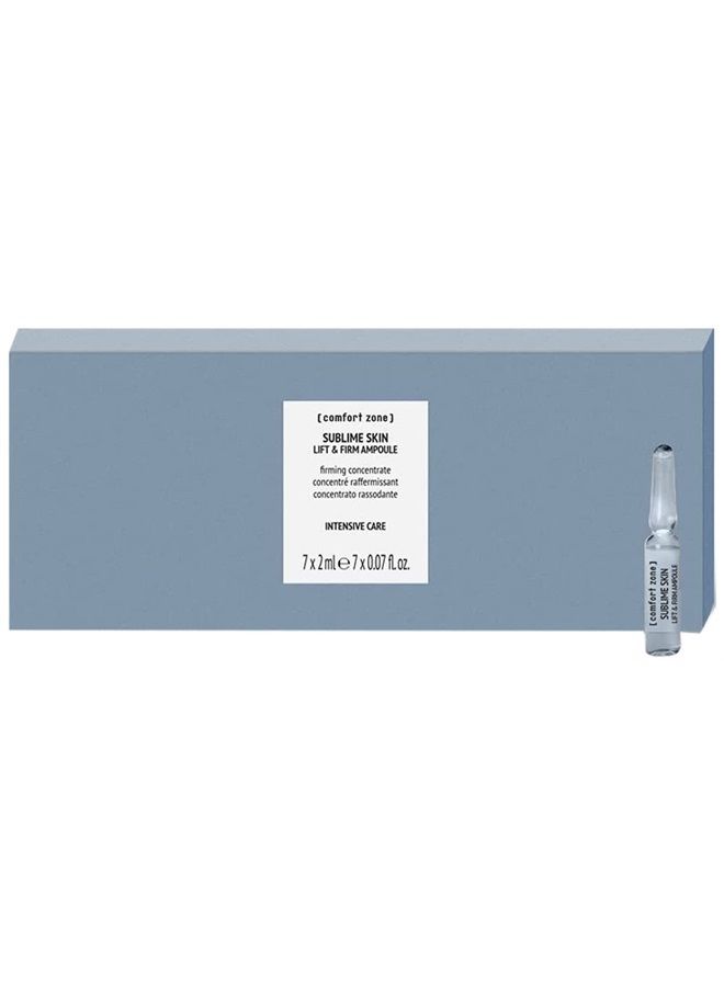 [ comfort zone ] Sublime Skin Lift & Firm Ampoules, With Anti-Wrinkle Peptide And Macro Hyaluronic Acid, Firm, Plump And Smooth, 7 ct.