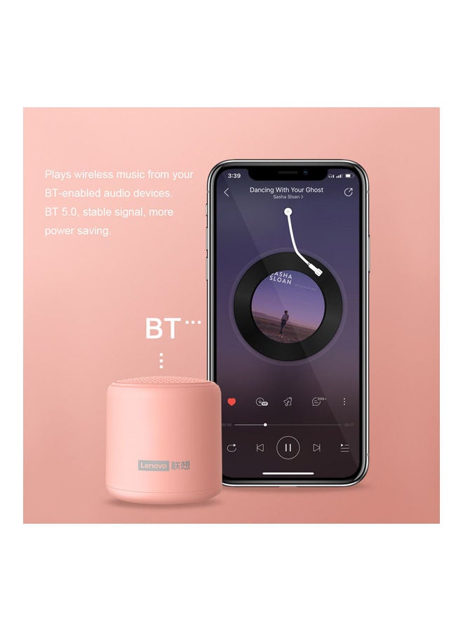 Mini Wireless Bluetooth 5.0 Speaker L01 Pink