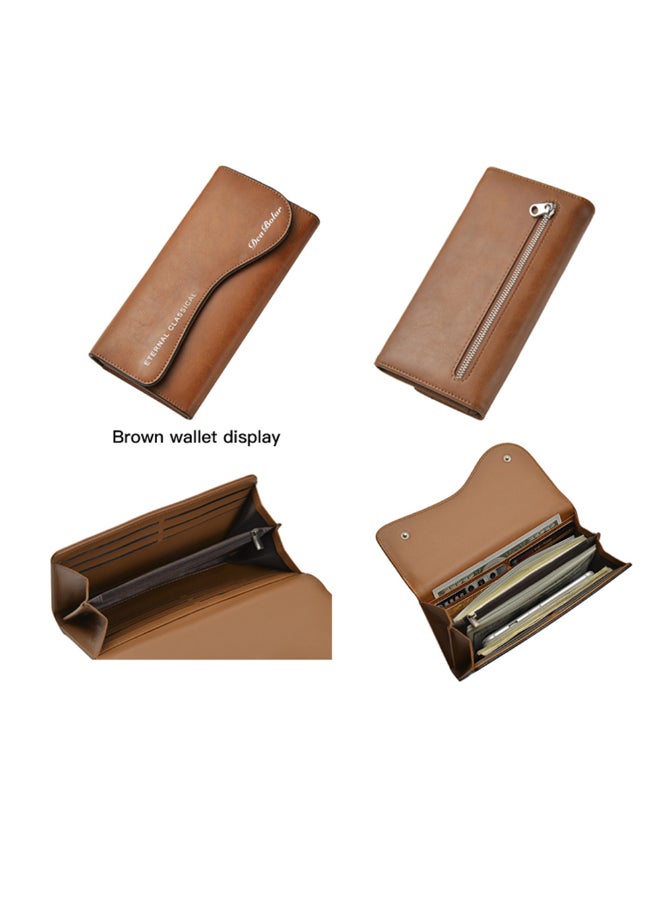 Comfortable And Stylish Long Wallet Brown