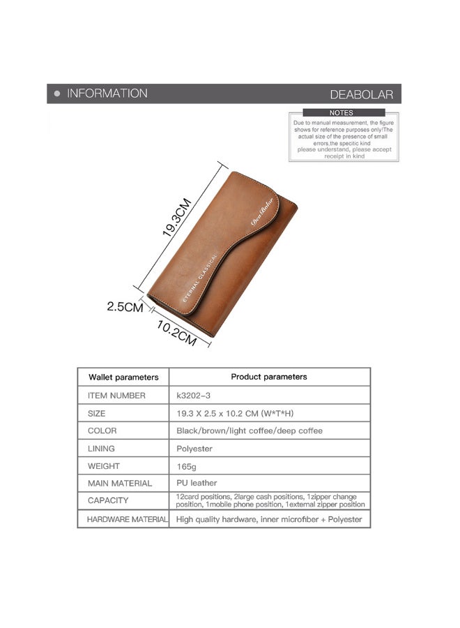 Comfortable And Stylish Long Wallet Brown