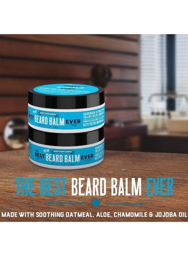 Just For Men The Best Beard Balm Ever, Stlying Balm with Oatmeal, Aloe, Chamomile, and Jojoba Oil, 2.25 Fluid Ounce