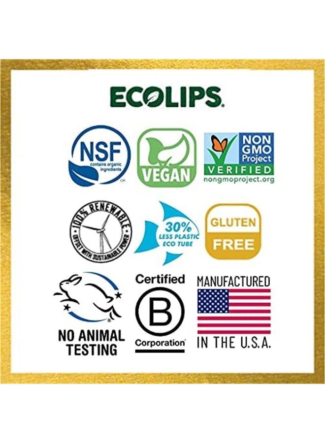 Bee Free Vegan Unscented 100% Natural Lip Balm - Soothe and Moisturize Dry, Cracked and Chapped Lips - 100% Plastic-Free Plant Pod Packaging - Made in USA (6 Tubes)