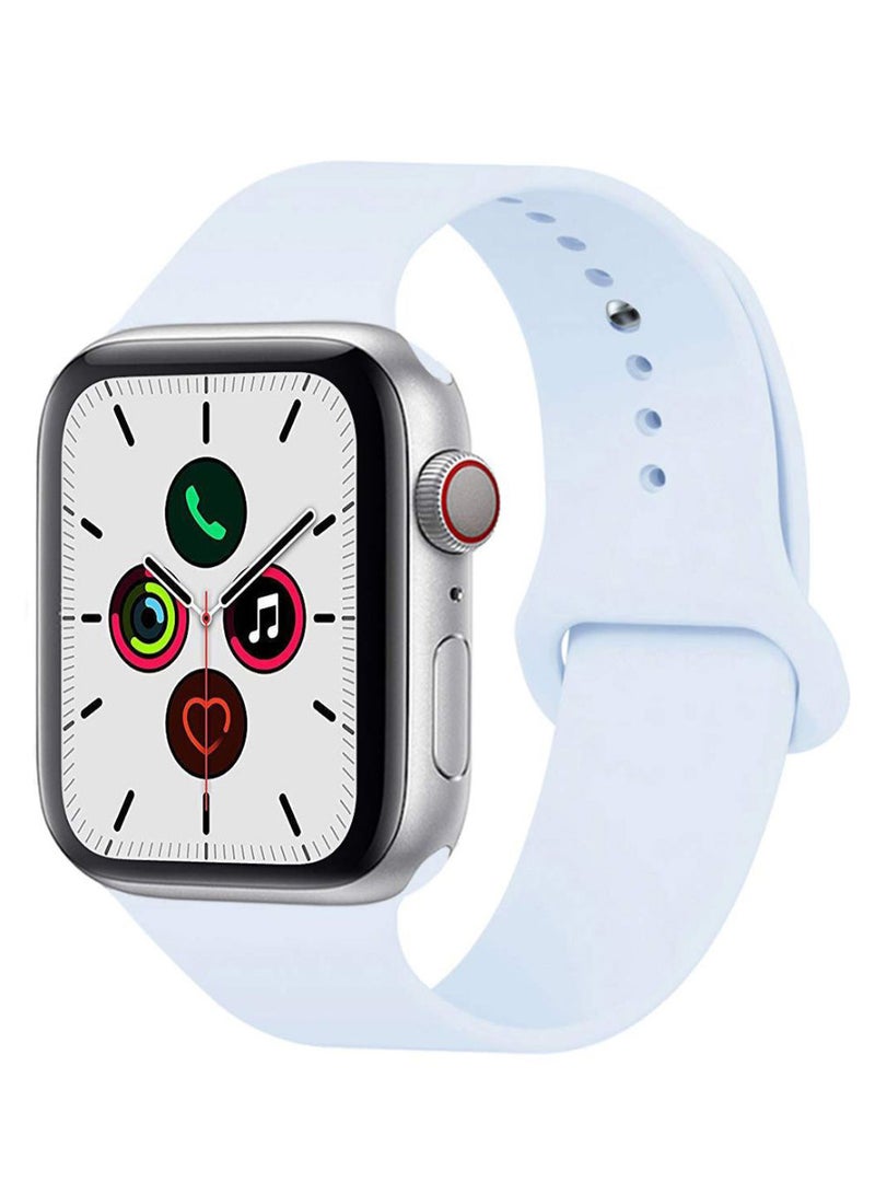 Solid Replacement Band For Apple Watch Series 5/4/3/2/1 Sky Blue
