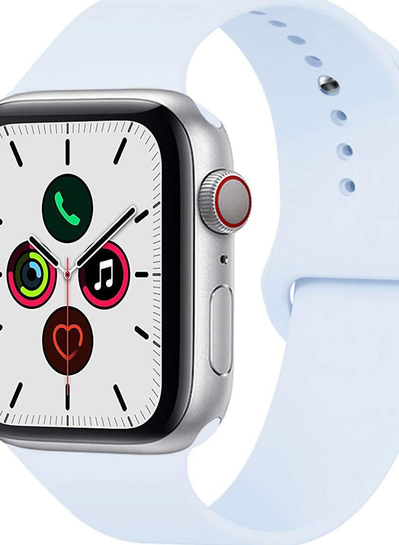 Solid Replacement Band For Apple Watch Series 5/4/3/2/1 Sky Blue