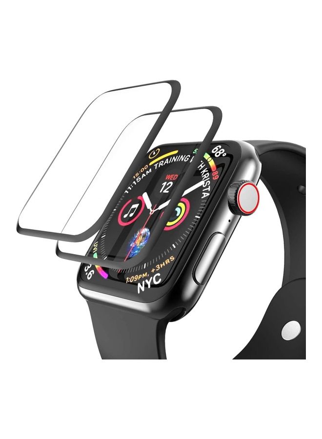 2-Piece Full Coverage Film Screen Protector for Apple Watch Series 6/SE/5/4/3/2/1 38mm Clear