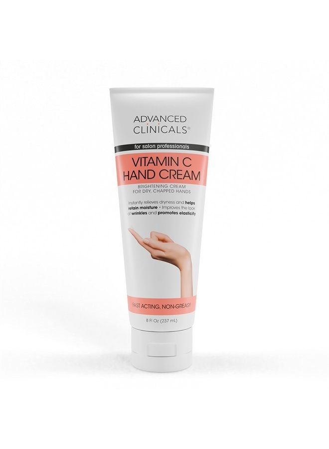 Vitamin C Body & Hand Lotion Moisturizing Skin Care Cream For Hands & Body – Intense Soothing & Hydrating Vitamin C Hand Cream Moisturizer For Dry Cracked Hands, Large 8 Fl Oz