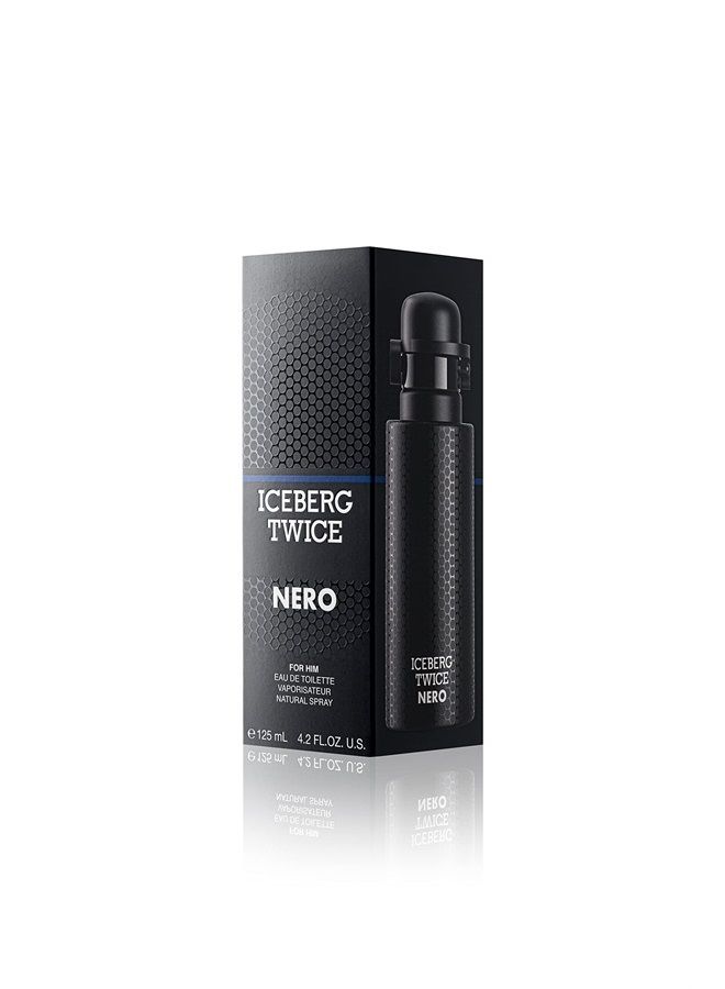 Twice NERO - Exhilarating Personal Fragrance For The Modern Gentleman - Classic EDT Spray Cologne For Men - Vibrant And Fruity Notes Of Mandarin, Mint, Elemi, Cedarwood, And Oakmoss - 4.2 Oz