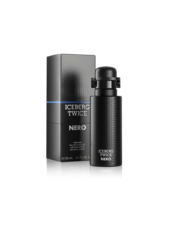 Twice NERO - Exhilarating Personal Fragrance For The Modern Gentleman - Classic EDT Spray Cologne For Men - Vibrant And Fruity Notes Of Mandarin, Mint, Elemi, Cedarwood, And Oakmoss - 4.2 Oz