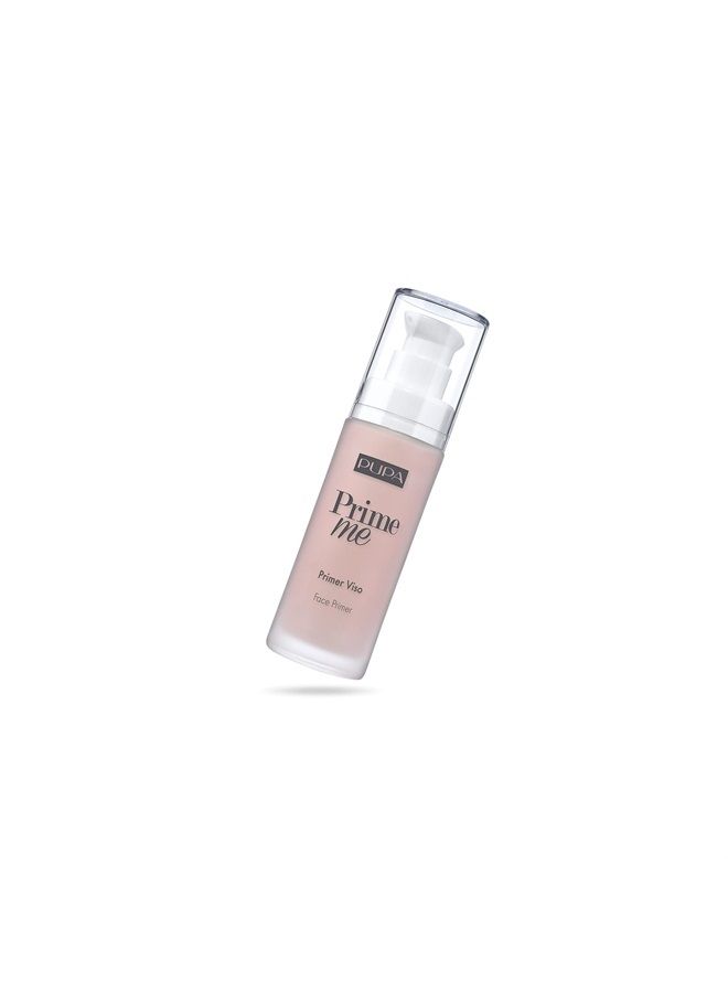 PUPA Milano Prime Me Perfecting Face Primer - Pre Make-Up Face Base - Visibly Minimises Expression Lines, Pores And Imperfections - Lightweight Texture - For All Skin Types - 001 Universal - 1.01 Oz