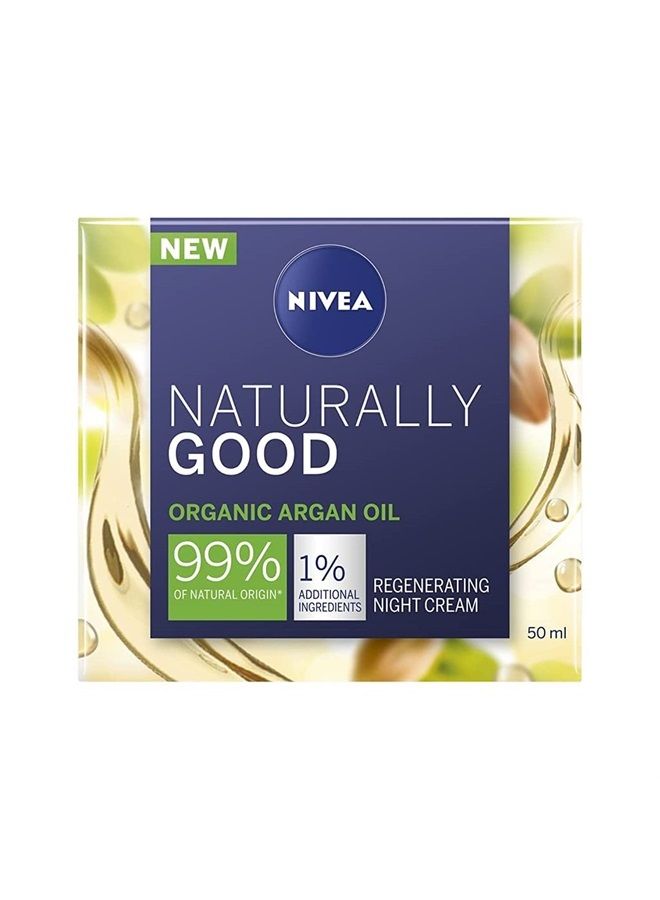 Genuine Authentic german Nivea Natural Balance Regenerating Night Care Face Cream for all skin types 1.7fl oz. (50ml) - Imported from Germany