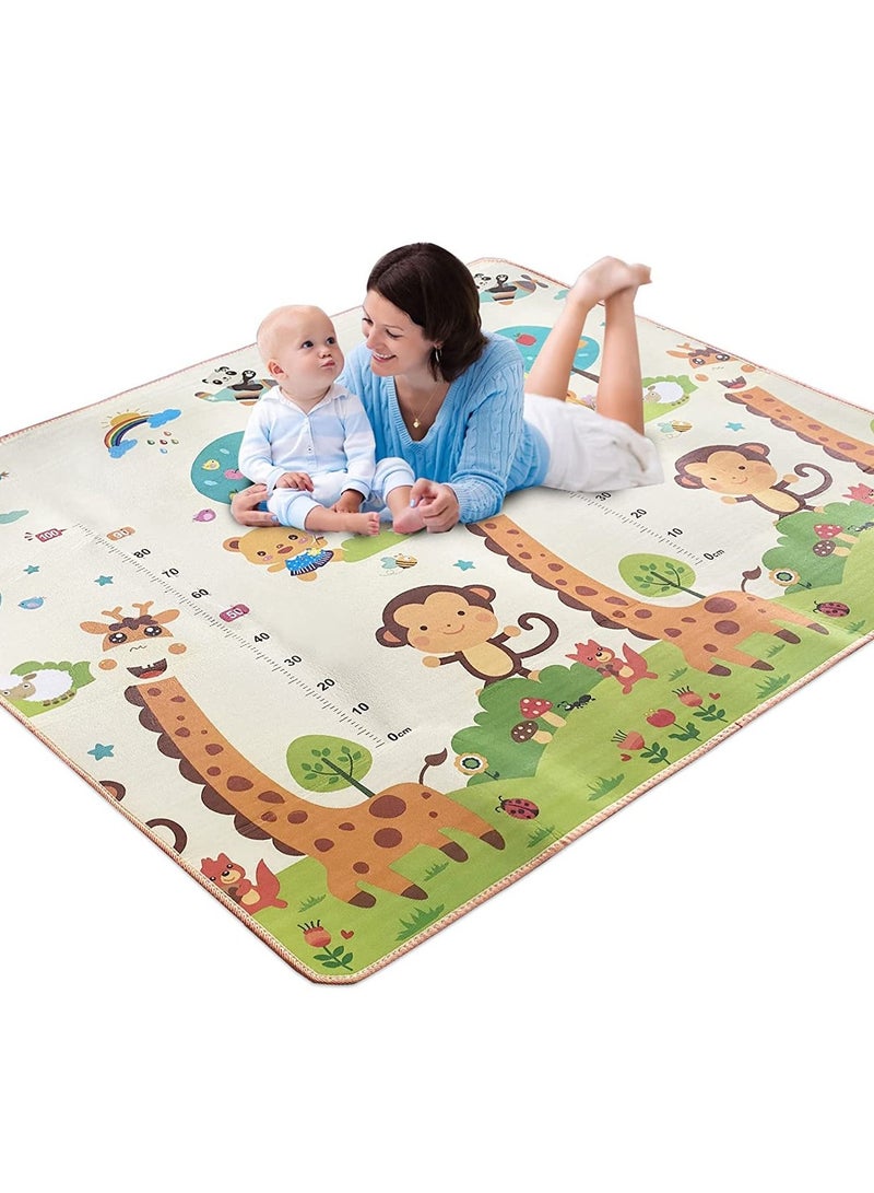 Children Play Mat Baby Crawling Mat Double-Sided Waterproof Kids Playing Gym Mats Ideal Play Mats for Floor in Bedroom Nursery and Playroom