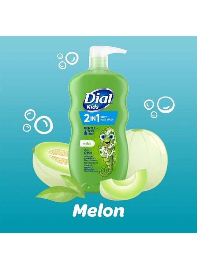 Kids 2-in-1 Body+Hair Wash, Melon, 24 fl oz (Pack of 4)
