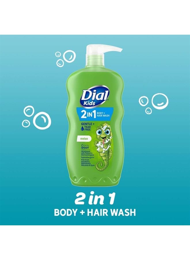 Kids 2-in-1 Body+Hair Wash, Melon, 24 fl oz (Pack of 4)