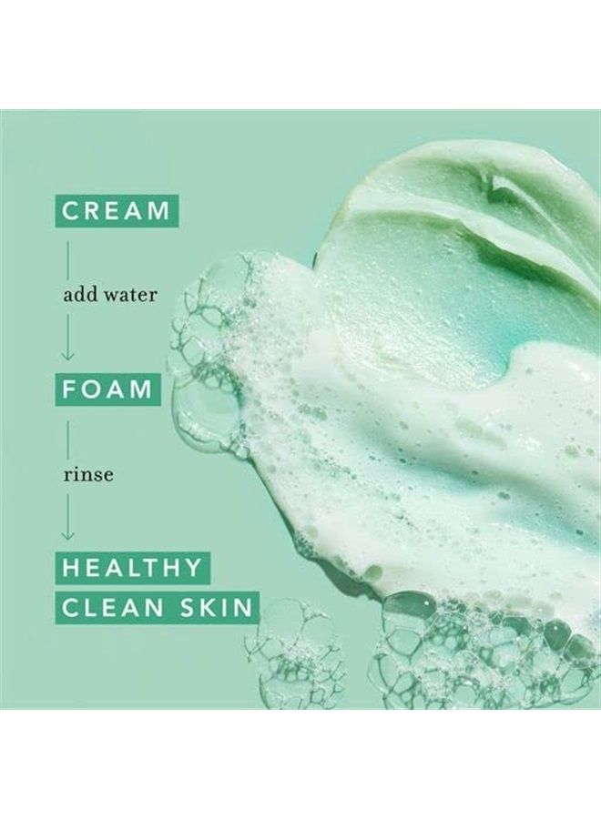 Whipped Greens Face Wash - Oil Free Foaming Facial Cleanser for Combination and Oily Skin (5.0 Fl Oz)