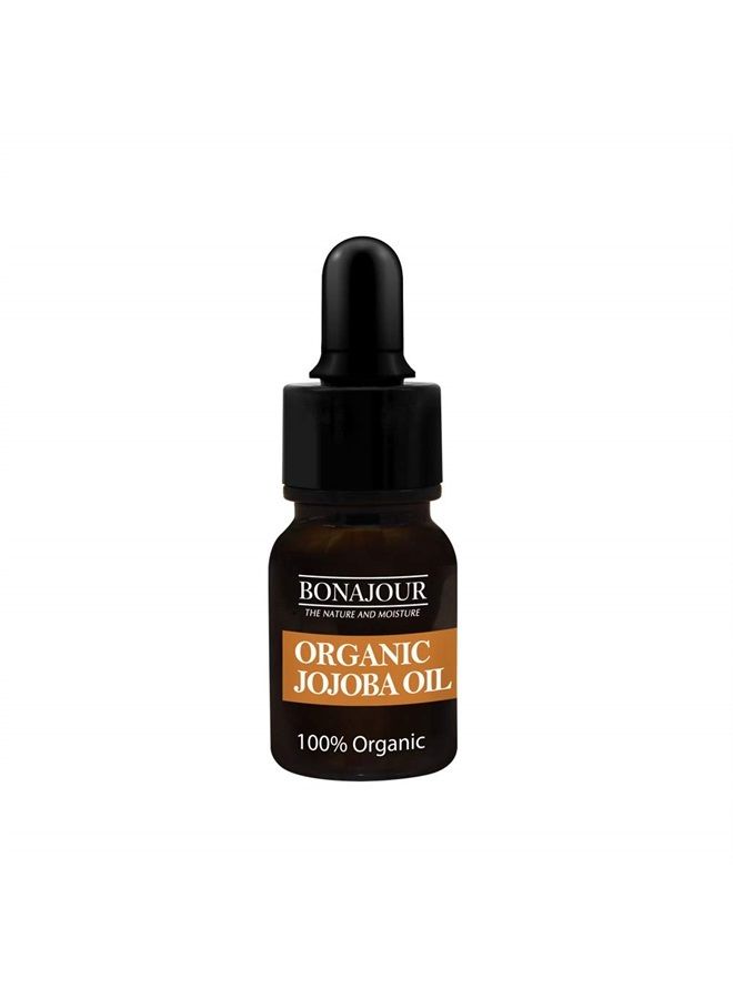 ] vegan 100% Organic Eco-cert Jojoba Facial Oil for Dry Skin - High Moisturizing Carrier Oil 0.4 fl. oz