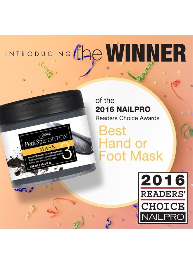 Pedi Spa Detox Black Charcoal for Feet Detox and Rejuvenation, 4pc Kit