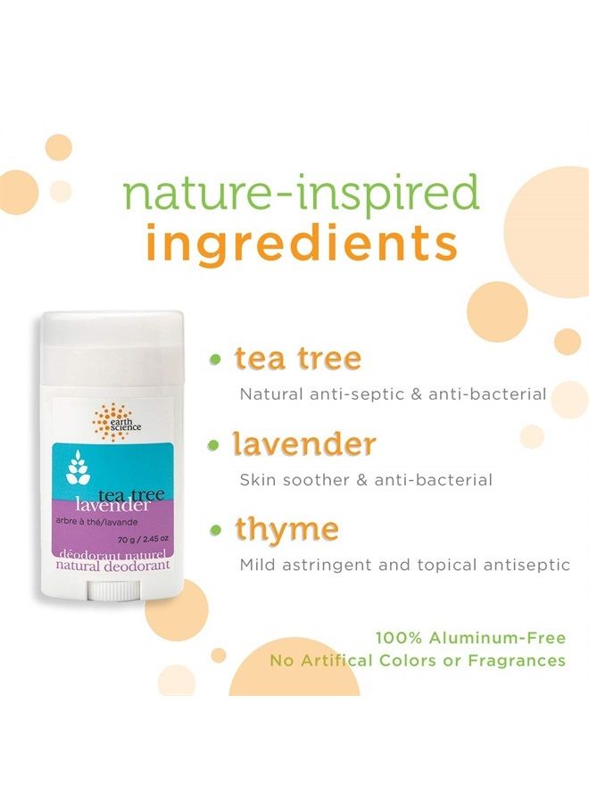 EARTH SCIENCE - Aluminum-Free Natural Lavender and Tea Tree Deodorant (3pk, 2.45 oz.)