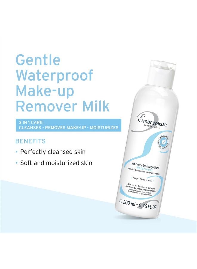 Gentle Waterproof Make-up Remover Milk | Cleanses, Remover Make Up & Moisturizes Skin | Suitable For All Skin Types 6.76 Fl. Oz.