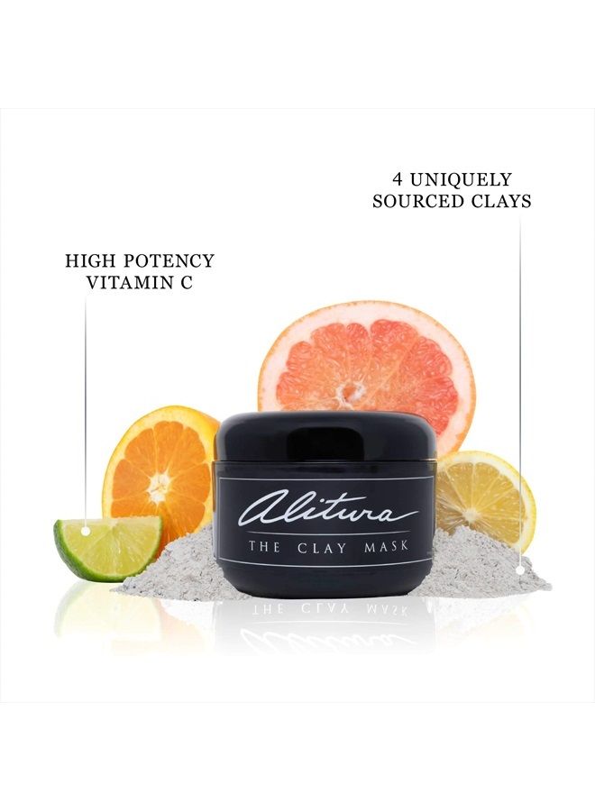 Clay Face Mask Skin Care – Facial Mask to Exfoliate, Cleanse & Moisturize – Cruelty-Free Clay Mask w/Vitamin C & Pearl Powder – Hydrating Face Masks for All Skin Types (7.1 oz)