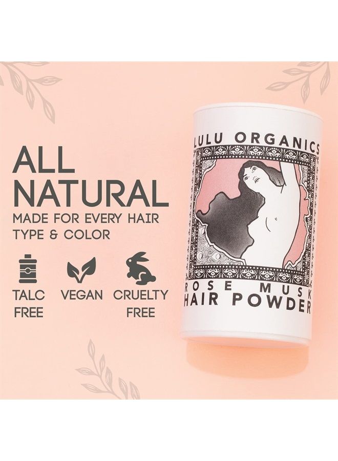 Hair Powder, All-Natural Dry Shampoo, Talc-Free Shampoo for Oily Hair, Rose Musk, 1 oz