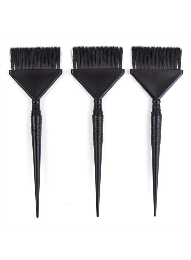 3 Extra Wide Hair Dye Brushes - Hair Color Brush Applicator Set - Hair Dye Brush Applicator - Hair Coloring Brush - Hair Root Touch Up Brush (Black)