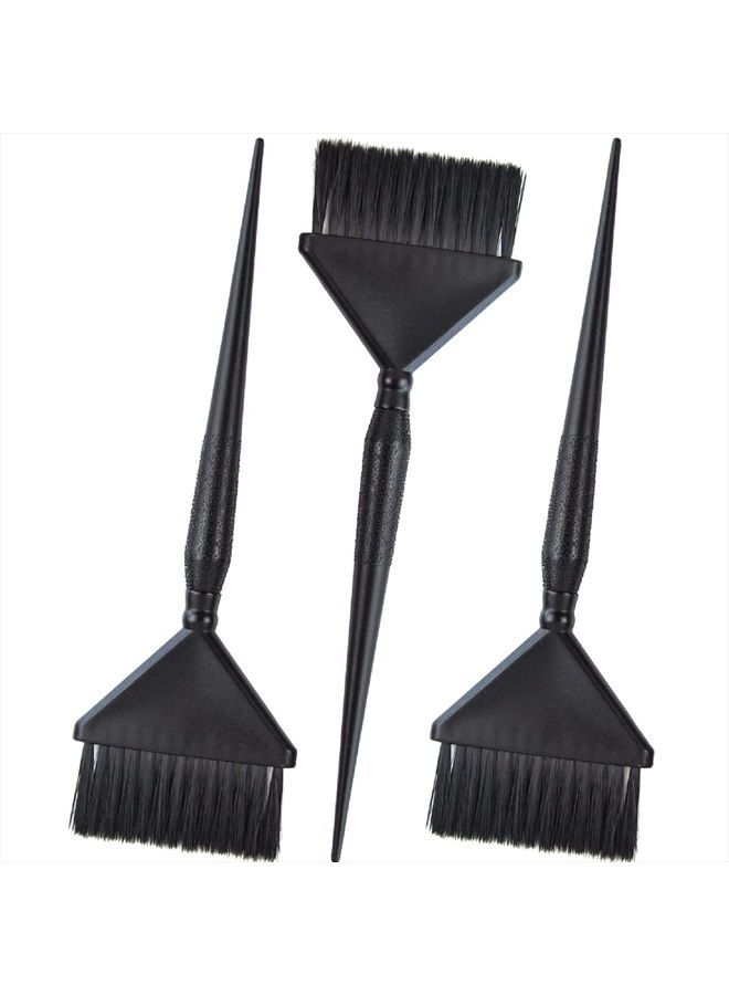 3 Extra Wide Hair Dye Brushes - Hair Color Brush Applicator Set - Hair Dye Brush Applicator - Hair Coloring Brush - Hair Root Touch Up Brush (Black)