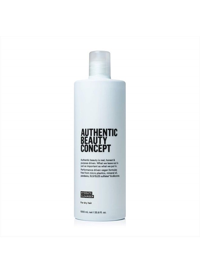 Hydrate Cleanser | Shampoo | Normal To Dry or Curly Hair | Adds Moisture & Shine | Vegan & Cruelty-free | Sulfate-free | 33.8 fl. oz.