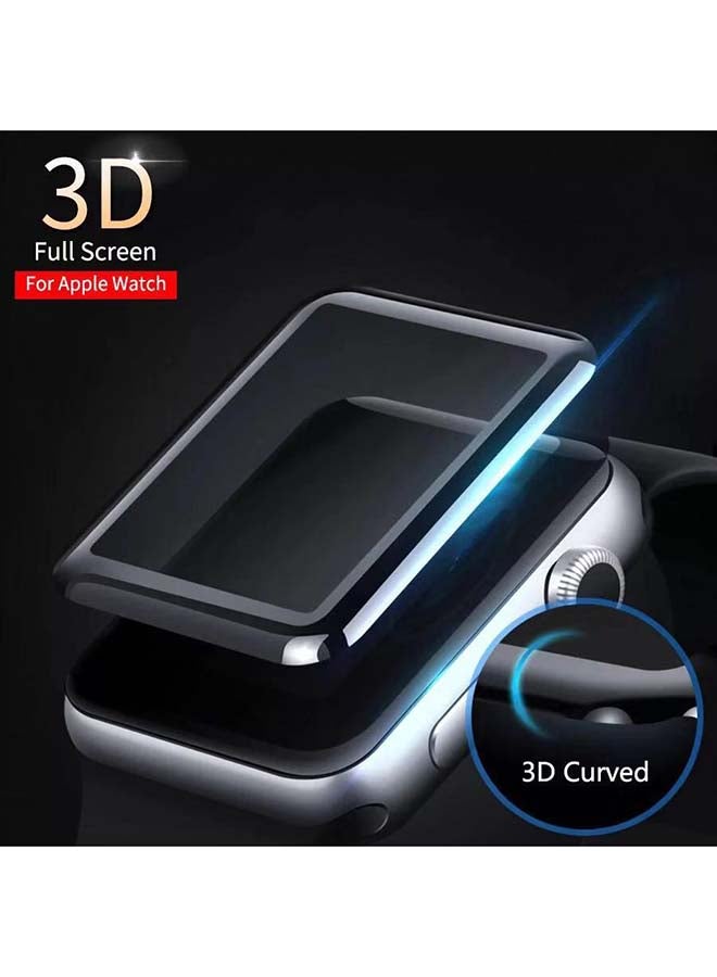 3Piece Silk Film Tempered Glass Screen Protector For Apple Watch 6 40mm Clear