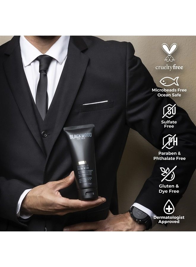 Cooling Clay Face Wash - Activated Charcoal, Menthol, & Tanakura Clay Cleanser & Mask for Deep Cleansing & Acne Treatment - Sulfate Free, Paraben Free, & Cruelty Free (7.41 oz)