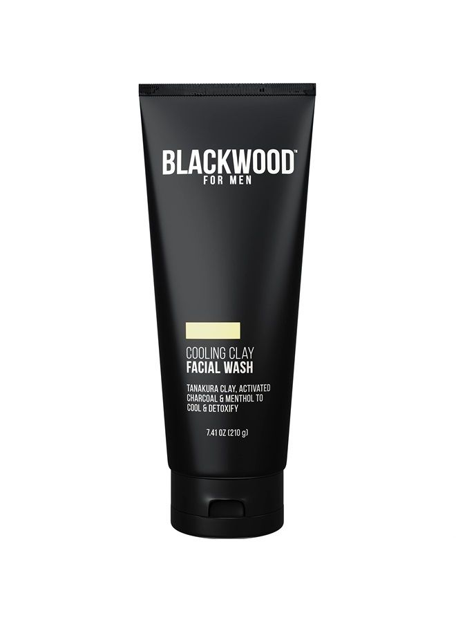 Cooling Clay Face Wash - Activated Charcoal, Menthol, & Tanakura Clay Cleanser & Mask for Deep Cleansing & Acne Treatment - Sulfate Free, Paraben Free, & Cruelty Free (7.41 oz)