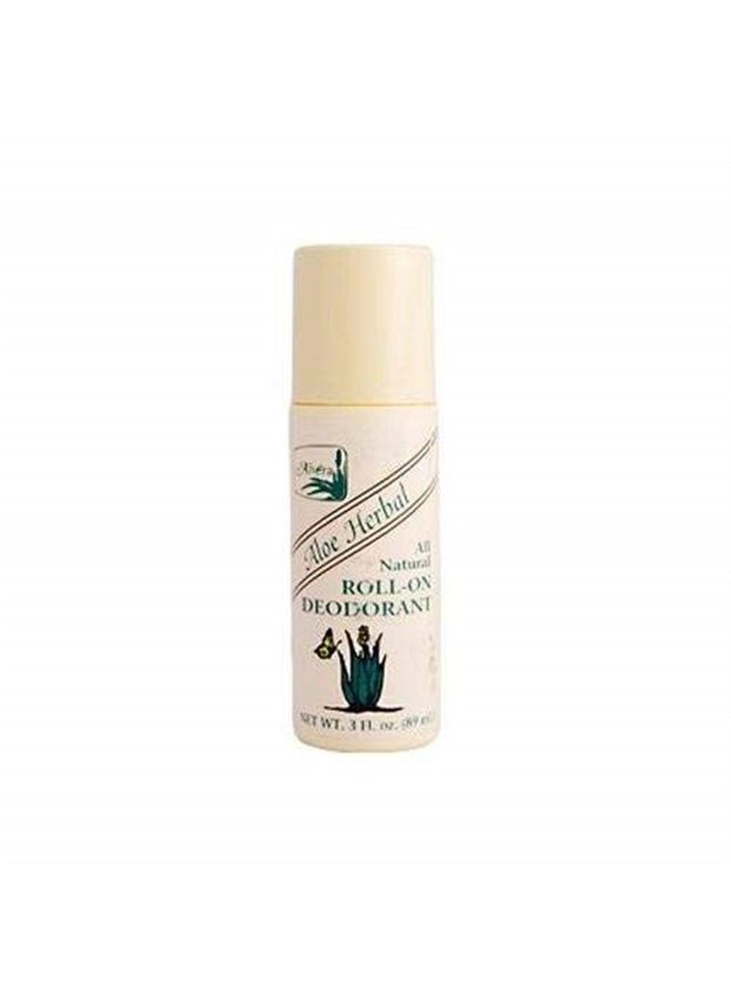 All Natural Roll-On Deodorant, Aloe Herbal, 3 Fluid Ounce