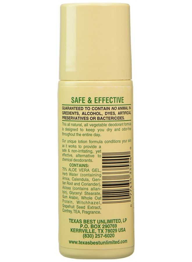 All Natural Roll-On Deodorant, Aloe Herbal, 3 Fluid Ounce