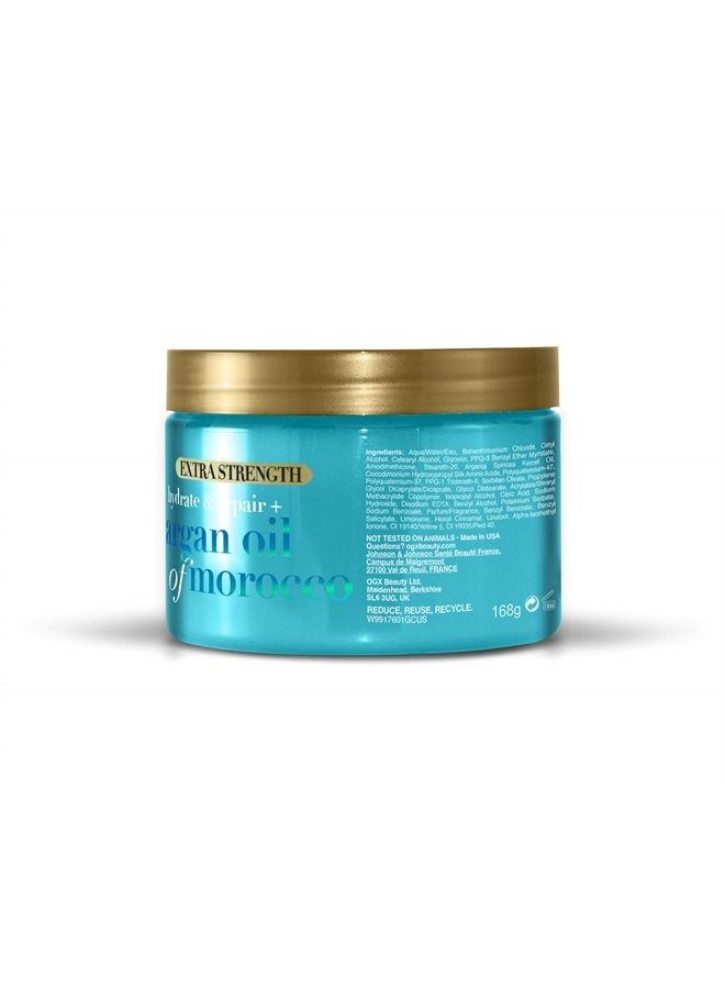 Argan Oil of Morocco Hair Mask for Damaged Hair, Extra Strength, 168 g